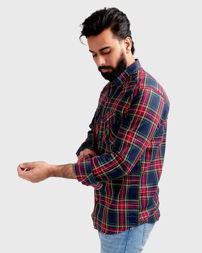 Men's Casual Checkered Shirt - Multi Shc-1980
