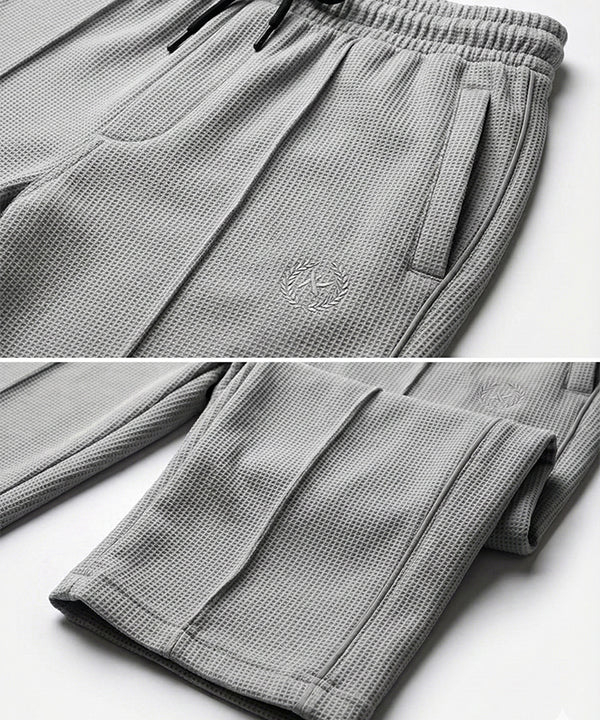 Men'S Baggy Waffle French Trousers - Grey Lwr-0592 - Grey - View 3