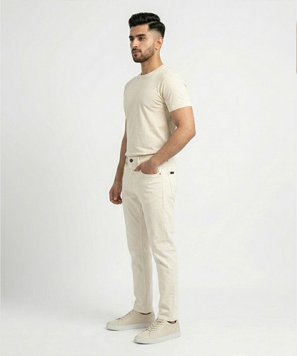 Men's Denim Smart Baggy- JP-2230 White - White - View 2