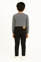 Kids Cotton Chino Pant - Bcp-0037 Black
