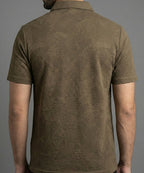 Men'S T-Shirt Collar Brown Tsh-7024 - Brown - View 3