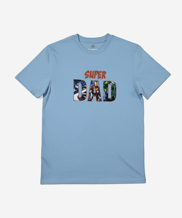 Men’S Super Dad T-Shirt – Sky Tsh-5921 - Sky - View 3