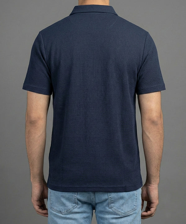 Men'S T-Shirt Collar Navy Tsh-7023 - Navy - View 3
