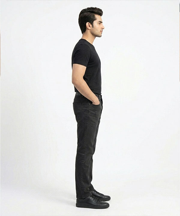 Men's Denim Straight Fit- Jp-2231 Black - Black - View 2