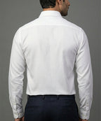 Men'S Dress Shirt - White Stripes Dsh-0289 - White - View 3
