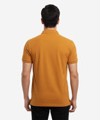 Men'S T-Shirt Texture Collar Camel Tsh-5906 -  - View 3