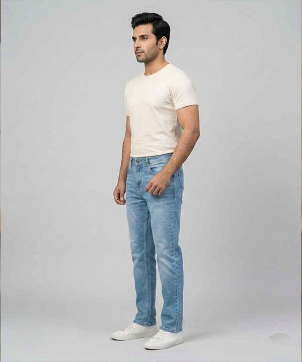 Men's Denim Tailored Fit- JP-2213 Ice Blue - Blue - View 2