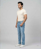 Men's Denim Tailored Fit- JP-2213 Ice Blue - Blue - View 2