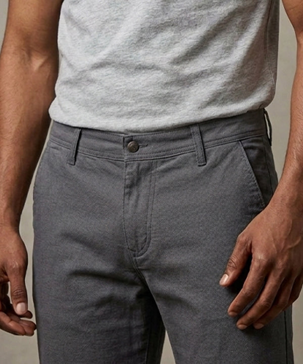 Men’S Summer Cotton D-Grey Shorts- Br-0101 - Grey - View 3