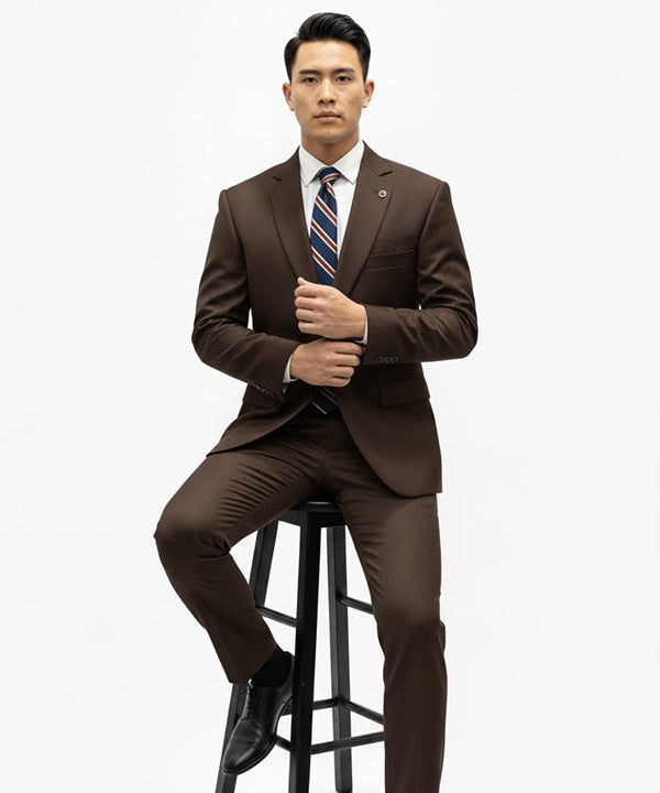 Formal Suit Gst-0124 D-Brown - Brown - View 3