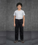 Boys Black Carpenter Straight Cargo jeans - Bjp-0300