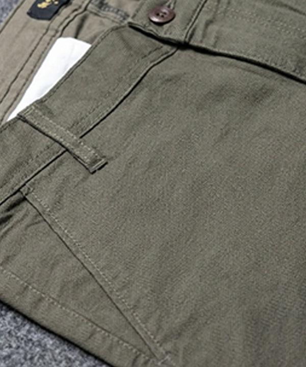 Men’S Summer Cotton Texture Green Shorts- Br-0102 - Green - View 3