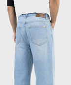 Men's Basic Baggy Denim - Light Blue Jp-1896 - Blue - View 3