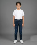 Boys Navy Blue Stretch Denim Jeans- Bjp-0305