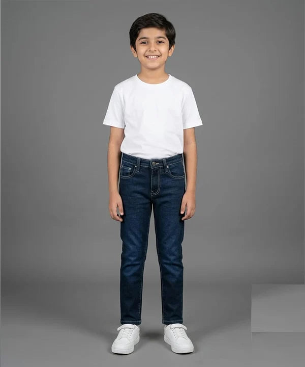 Boys Navy Blue Stretch Denim Jeans- Bjp-0305