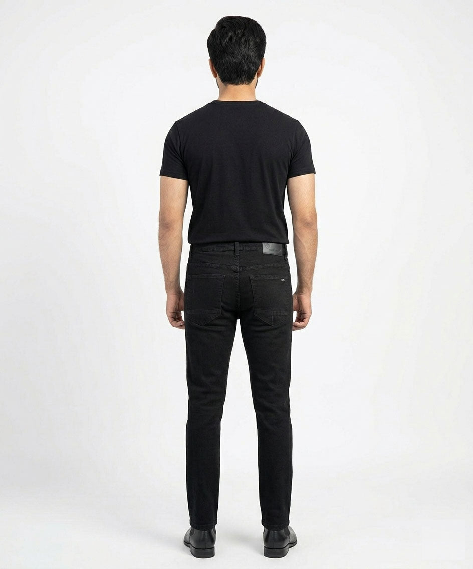Men's Denim Tailored Fit- Black JP-2016 - Black - View 3