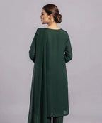 Women's Eastern Bottle Green Embroidered 2-piece 0006