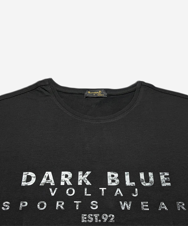 Men’S Graphic T-Shirt – Black Tsh-5879 - Black - View 5