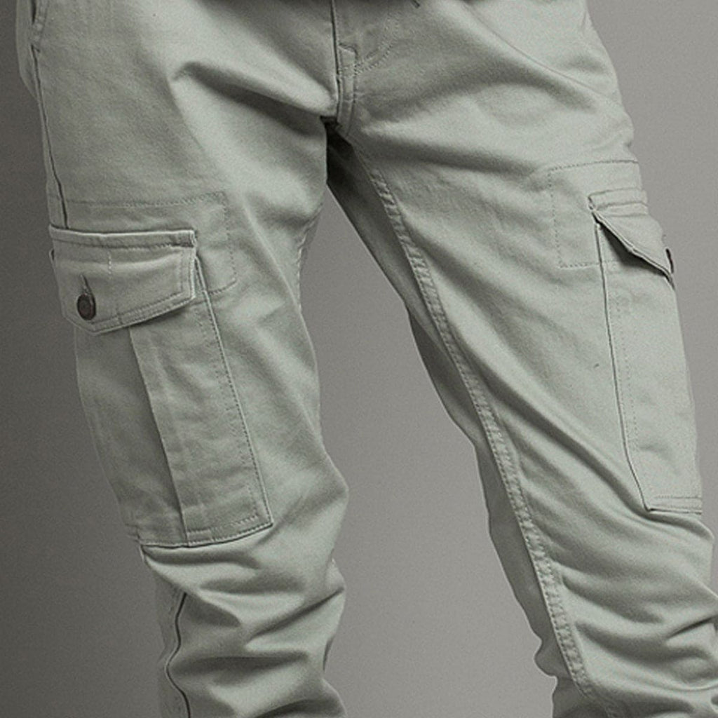 Men'S Cargo Trousers - Light Grey Lwr-0484 - Grey - View 2