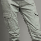 Men'S Cargo Trousers - Light Grey Lwr-0484 - Grey - View 2