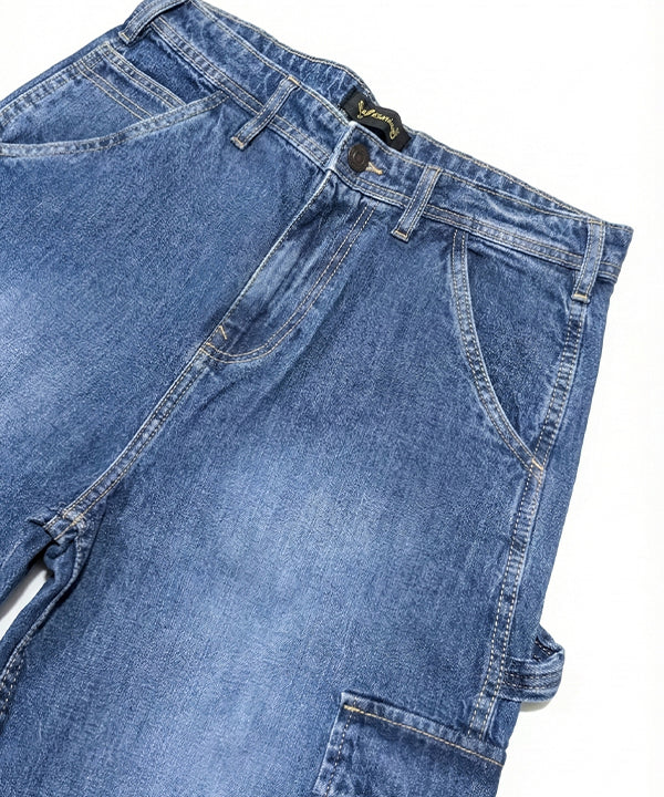 Men's Baggy Carpenter Denim - Blue Jp-1903 - Blue - View 3