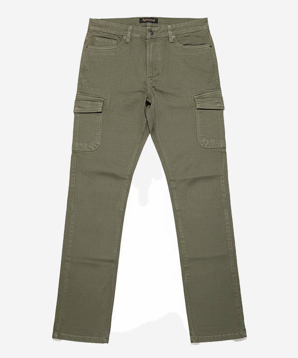 Men'S Cargo Six Pocket Trousers - Cp-0531 Green - Green - View 3