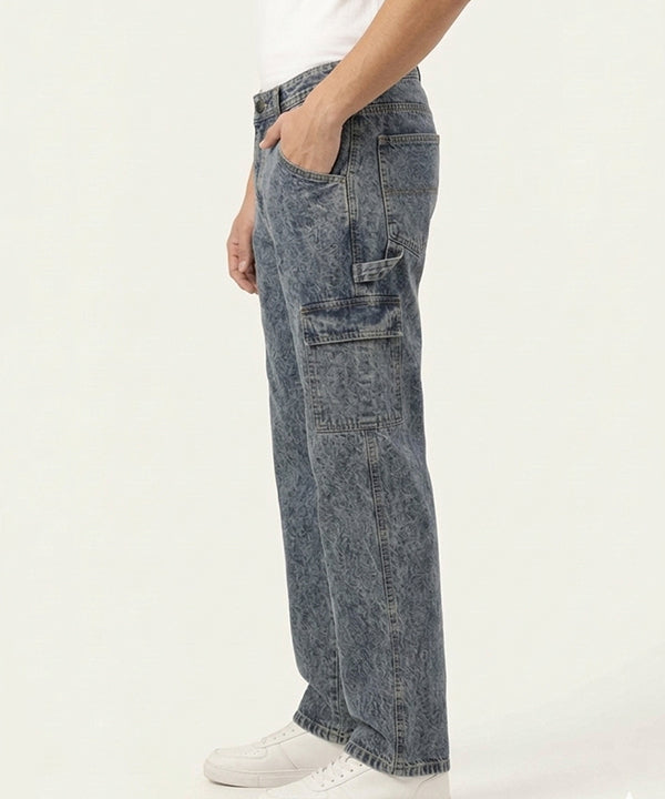 Men's Baggy Carpenter Denim - Jp-2207 NAVY - Navy - View 3