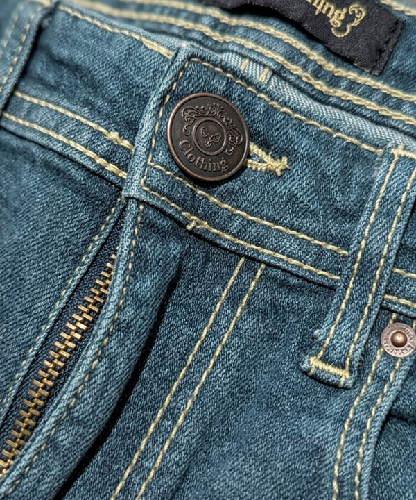 Men's Denim Tailored Fit- JP-2222 Greenish - Green - View 4