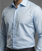 Men'S Dress Shirt - Sky Dsh-0292 - Sky - View 3