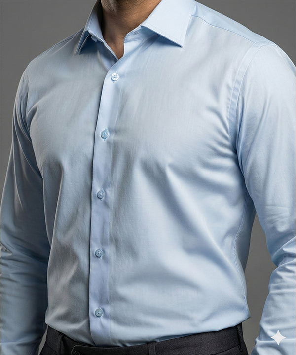 Men'S Dress Shirt - Sky Dsh-0292 - Sky - View 3