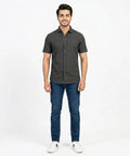 Men's Casual Grey Half Sleves Shc-2028