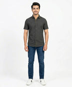 Men's Casual Grey Half Sleves Shc-2028