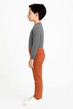 Kids Cotton Chino Pant - Bcp-0034 Rust