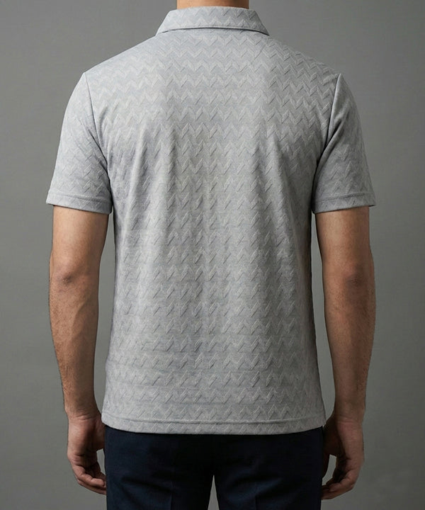 Men'S T-Shirt Collar Grey Tsh-7022 - Grey - View 3