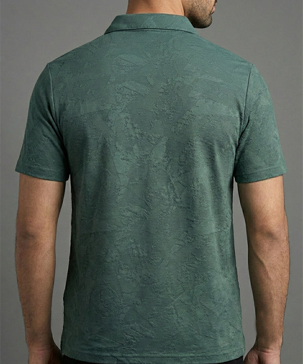 Men'S T-Shirt Collar Green Tsh-7024 - Green - View 3