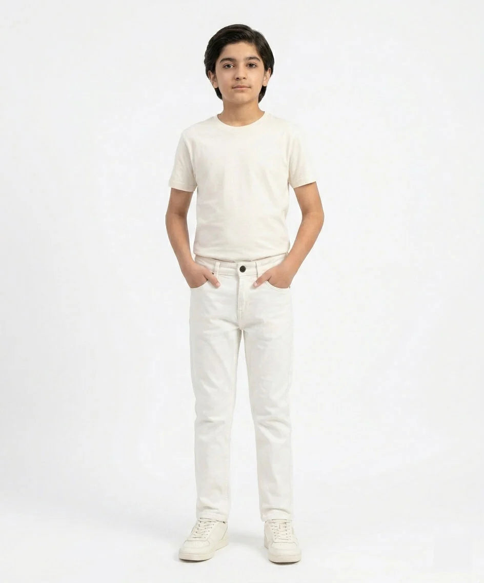 Boys White jeans pants- Bjp-0232