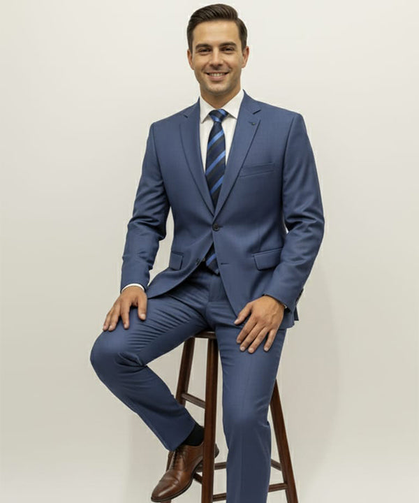 Formal Suit Gst-0124 Malaysian Blue - Blue - View 3