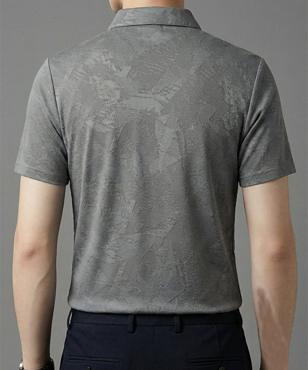 Men'S T-Shirt Collar Grey Tsh-7025 - Grey - View 3