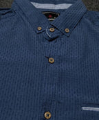 Men's Casual Shirt - Shc-1062 Dotted Blue
