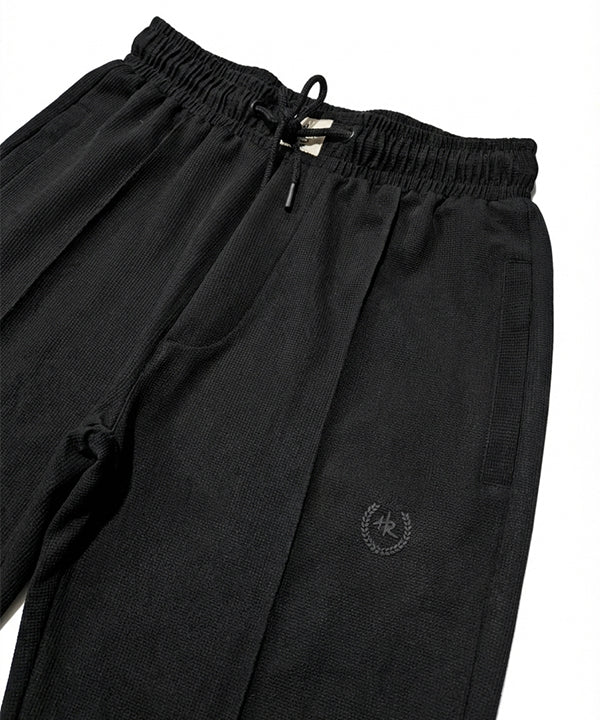Men'S Baggy Waffle French Trousers - Black Lwr-0592 - Black - View 3