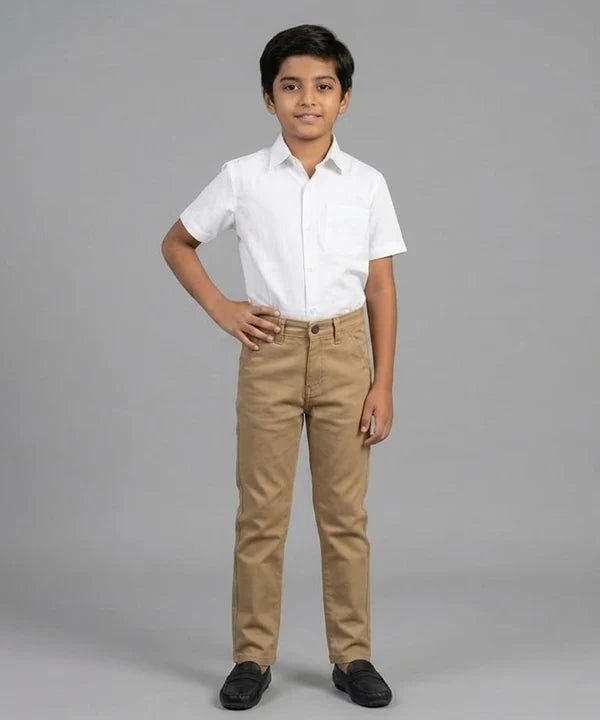 Kids Cotton Chino Pant - Bcp-0039 Brown