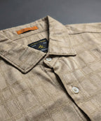 Men's Casual Shirt - L Coffee Shc-1974 Strech Fabric - Coffee - View 5
