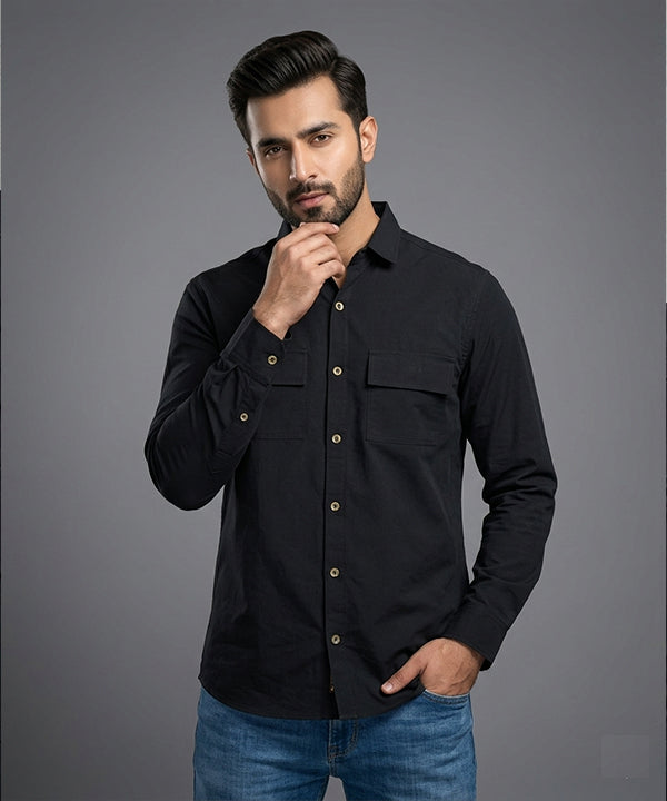 Men's Casual Shirt - Shc-1970 Black - Black - View 1