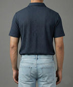 Men'S T-Shirt Collar Navy Tsh-7021 - Navy - View 3
