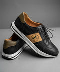 Leather Casual Sneakers Fw-0171 Black