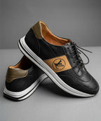 Leather Casual Sneakers Fw-0171 Black
