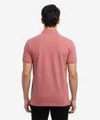 Men'S T-Shirt Texture Collar Pink Tsh-5906 - Pink - View 3