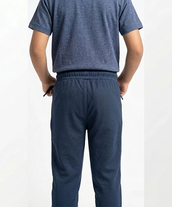 Kids Smart Baggy stretchable premium trouser Navy Texture BLW-0136