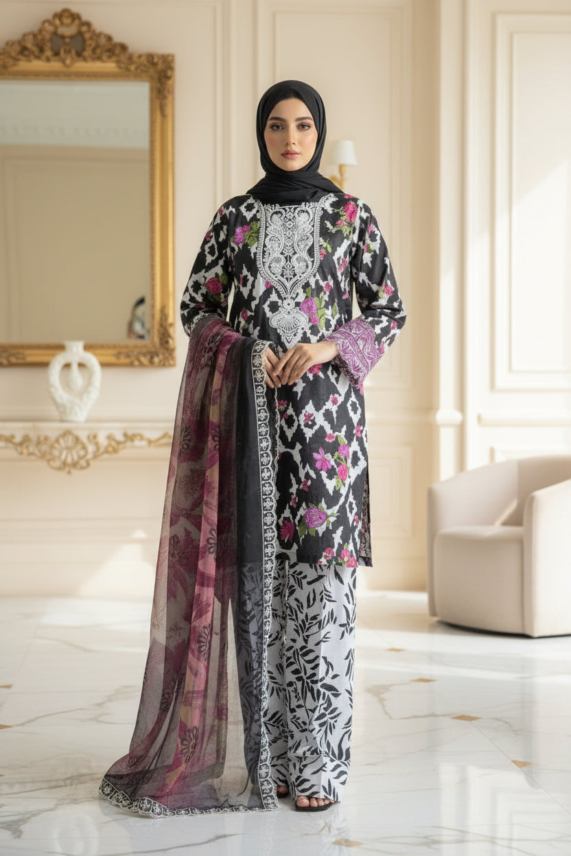 3-piece Pure Lawn Suit,