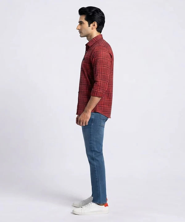 Men's Casual Shirt - Shc-1832 Red Chk (ORG-H)